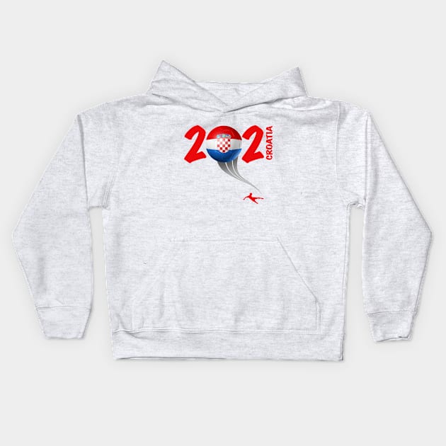 Croatia Euro Soccer 2021 Kids Hoodie by DesignOfNations